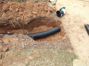 Residential drainage system installation 2